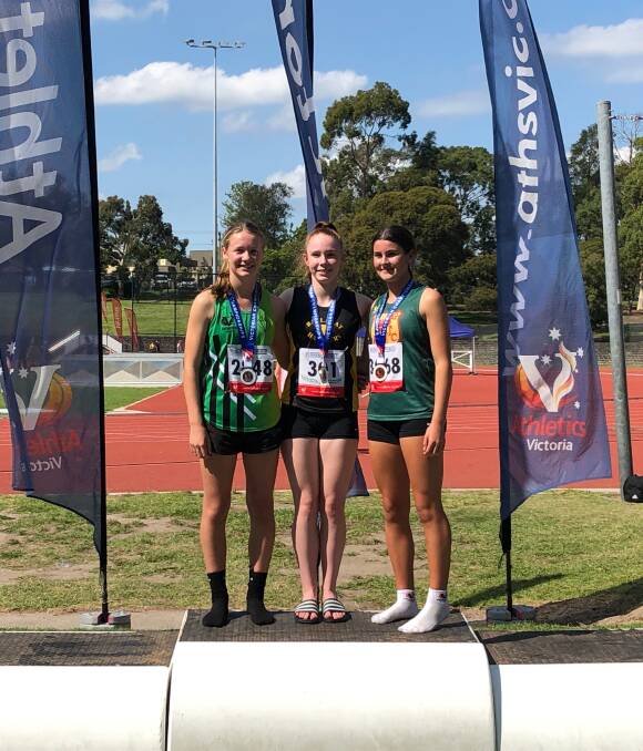 Gold: Warrnambool's Grace Kelly won the 200 metres at the Victorian Track and Field Championships on Sunday.