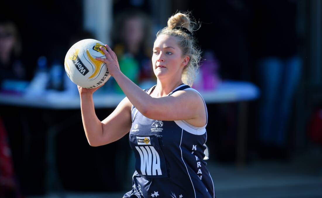 Strong start: Nirranda's Lisa Couch was among her team's best in the Blue's round one win against South Rovers. Picture: Morgan Hancock 