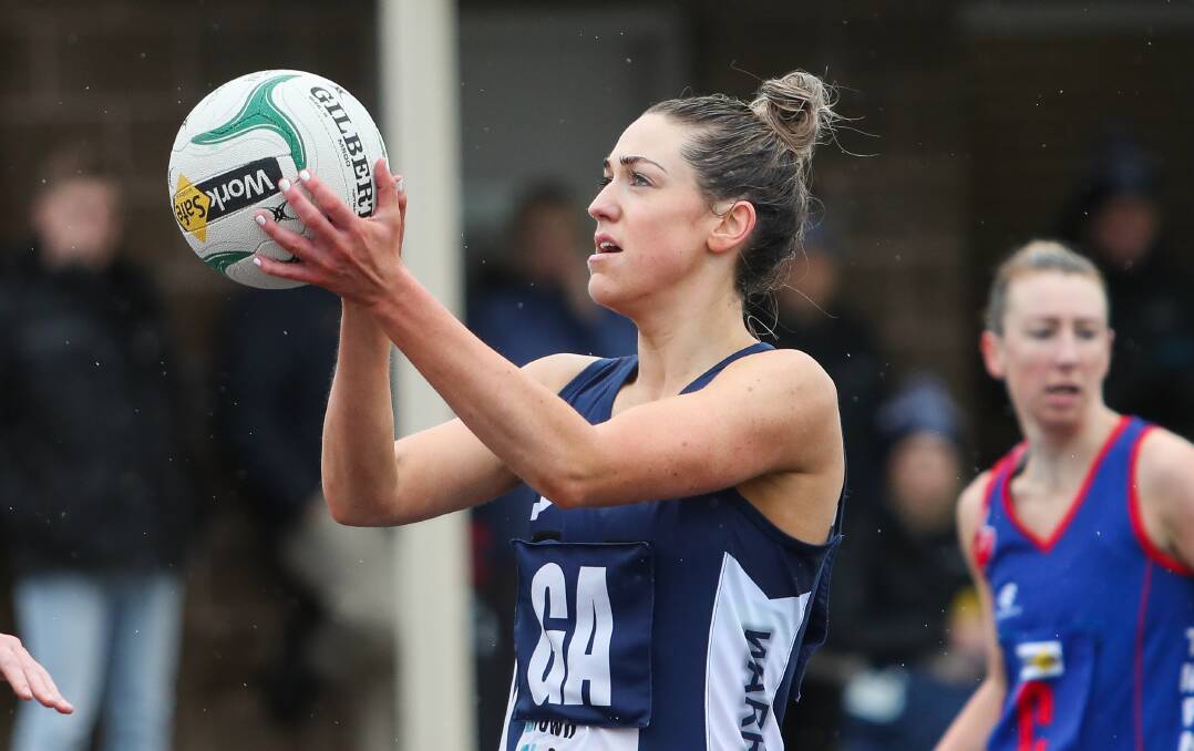 Staying positive: Warrnambool Blues netballer and Warrnambool Mermaids basketballer Amy Wormald has the completed the trick shot challenge. Have you? Picture: Morgan Hancock