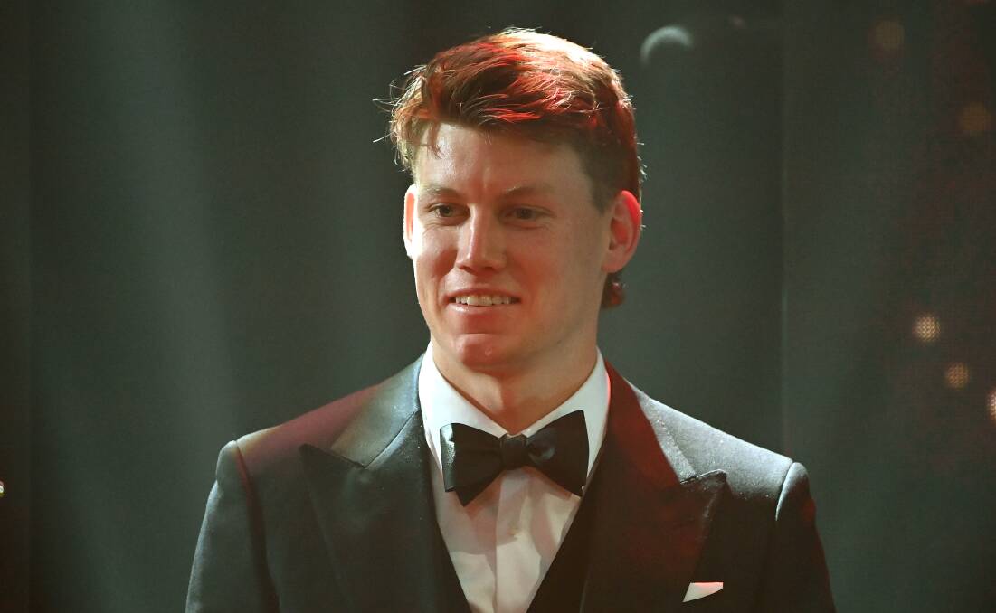 GREAT RECOGNITION: Cobden product and Carlton star Sam Walsh during the 2021 Brownlow Medal count. He polled 30 votes and came fourth. Picture: Quinn Rooney/Getty Images