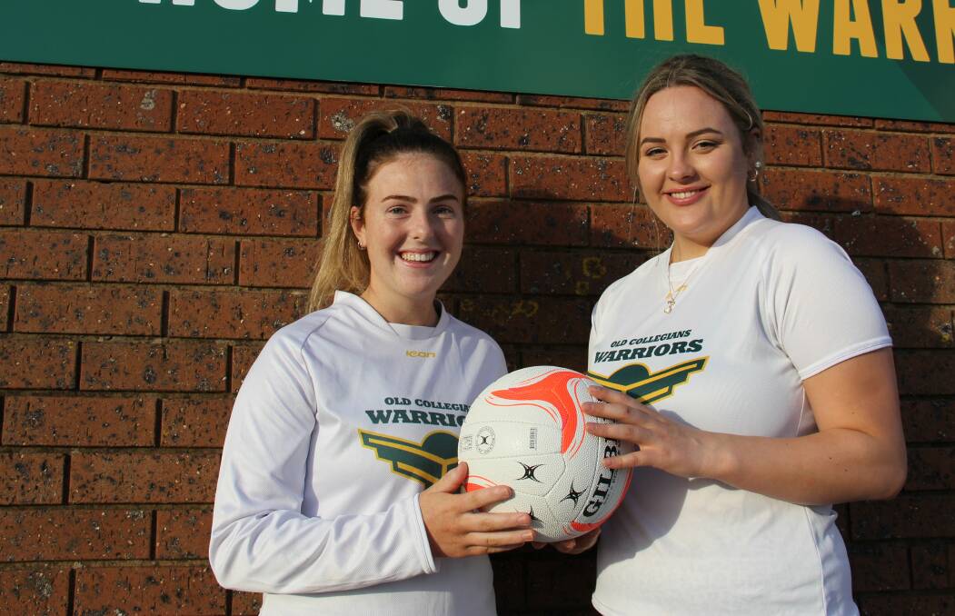 Recruits: Grace Bell and Emily Jansen Van Beek are new Warriors this season. Bell previously played for Koroit while Jansen Van Beek played for Timboon Demons. Picture: Brian Allen 