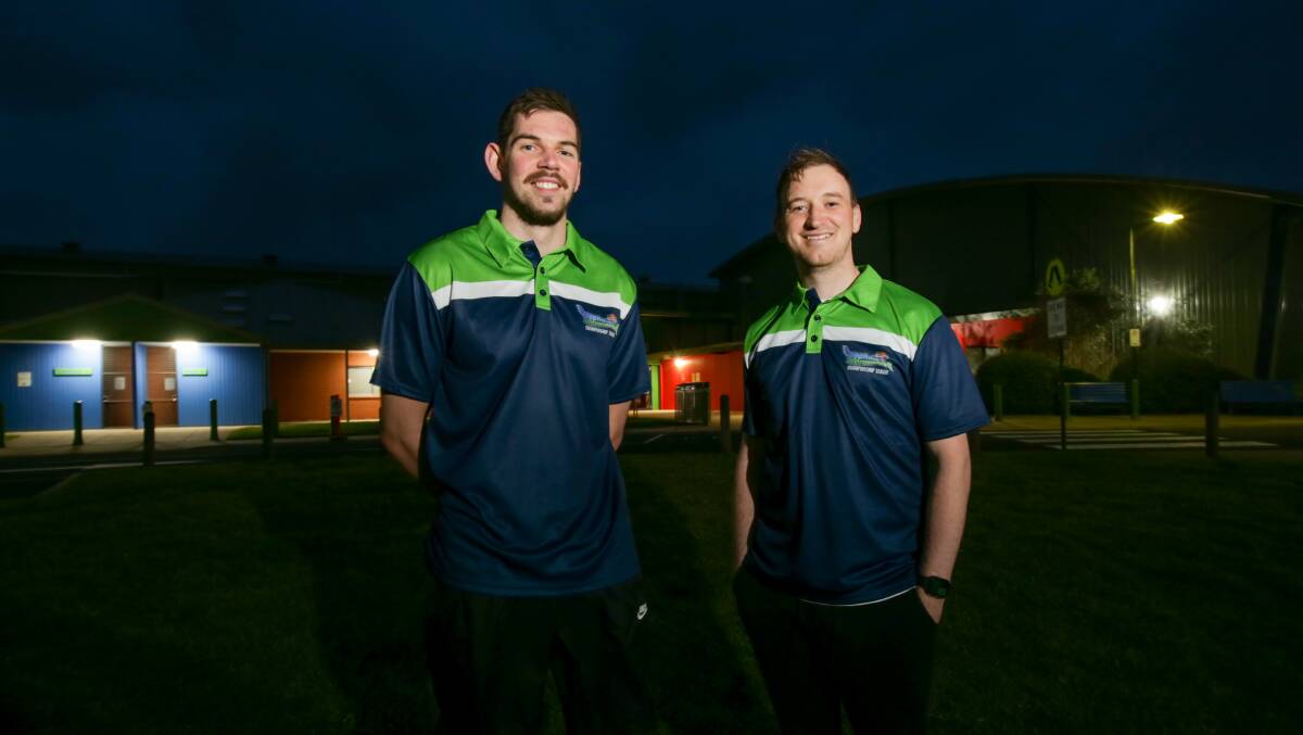 TEAMING UP: Warrnambool Seahawks CBL co-coaches James Mitchell and Jack Huxtable. Picture: Chris Doheny 