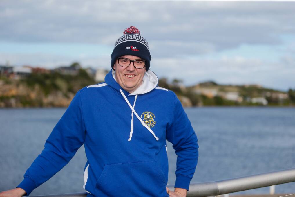Off the water: Bryan Pitman from the Warrnambool Rowing Club has enjoyed success in virtual rowing events during the coronavirus pandemic. Picture: Anthony Brady 