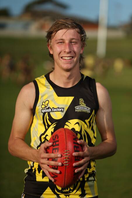 Young gun: Merrivale under 18 captain Jaxon Madden, 17, at training this week. Picture: Chris Doheny