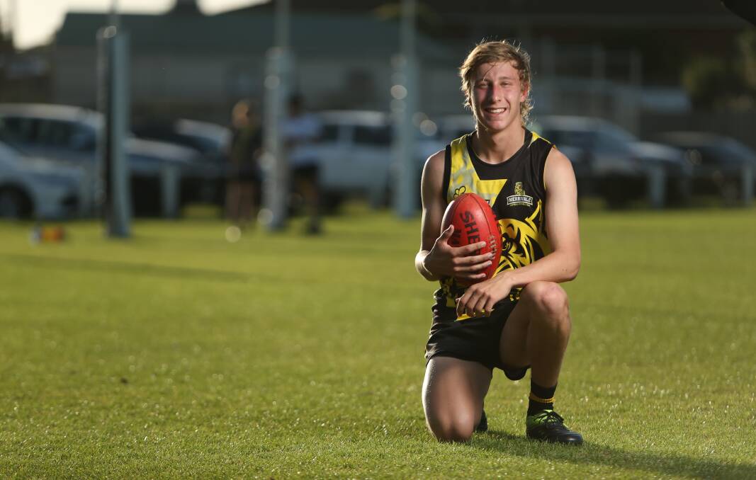 Needing players: Merrivale under 18 captain Jaxon Madden, 17, is keen to see some new faces at footy training. Picture: Chris Doheny 