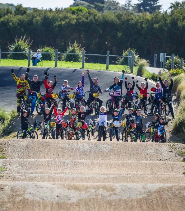 STRONG TEAM: Warrnambool BMX Club riders that competed at the state titles in Shepparton on the weekend. Pictures: Morgan Hancock 