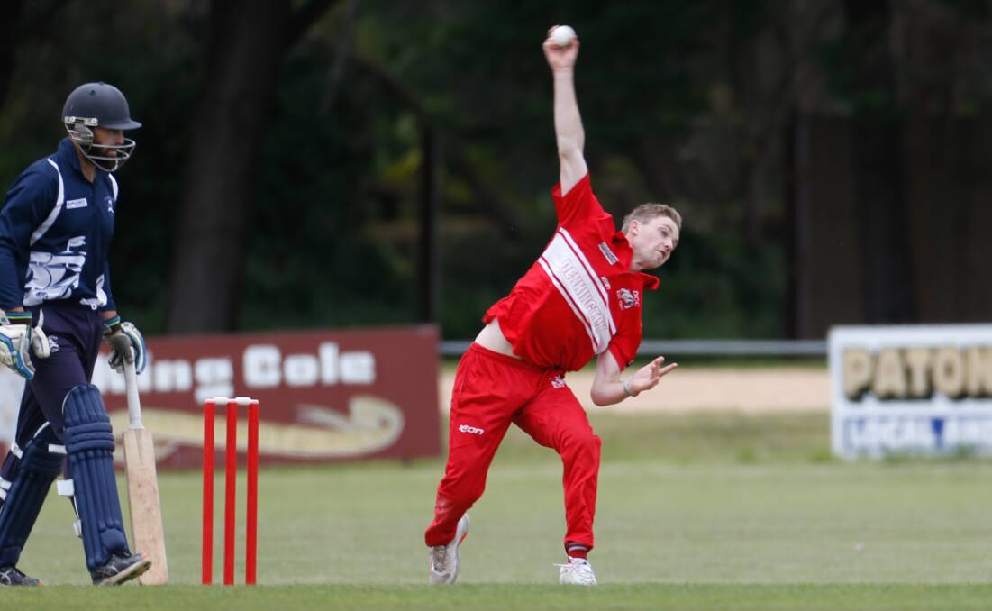 PIVOTAL WICKETS: Dennington bowler Xavier Beks contributed well with the ball taking two early scalps. Picture: Emma Stapleton 