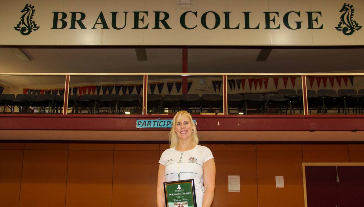 Milestone: Paralympian Kathryn Ross was inducted into Brauer College's Sport Hall of Fame in 2019. Picture: Brian Allen