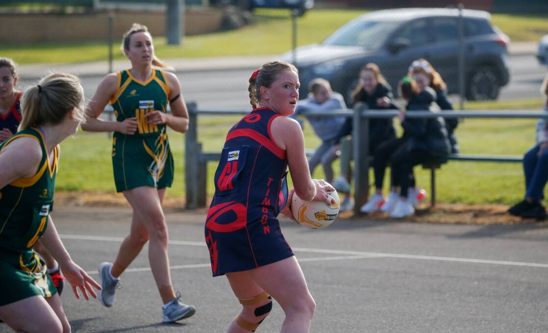 EXPERIENCED CAMPAIGNER: Timboon Demon Kelly Gowland during the Old Collegians and Timboon Demons game earlier this season. Picture: Anthony Brady 