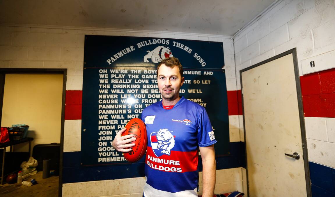 Major achievement: Panmure's Daniel Meade ahead of his 300th senior game for the club. The Bulldogs play Allansford at home. Picture: Anthony Brady 