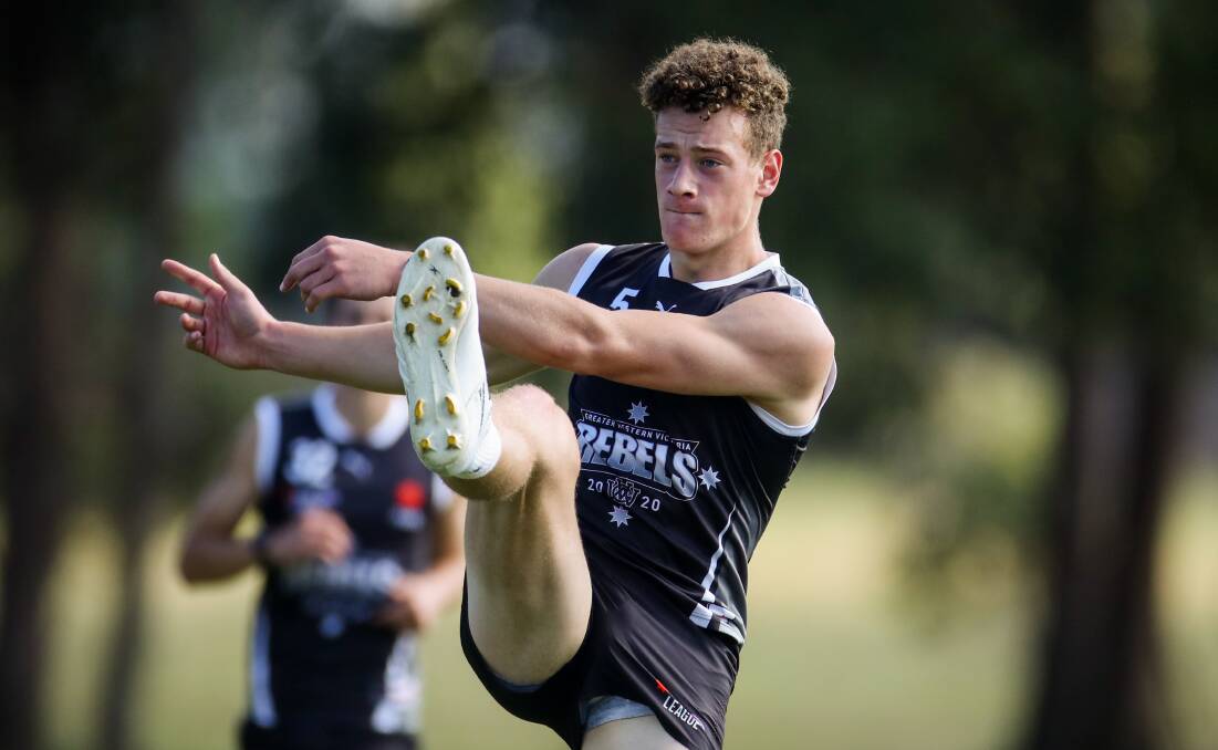 Promising youngster: Rebels player Josh Rentsch at training. Picture: Morgan Hancock