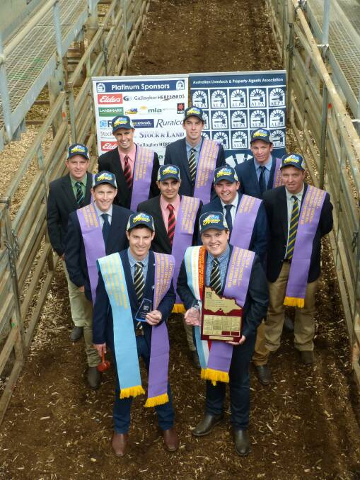 SMILE: The young auctioneers with their sashes.