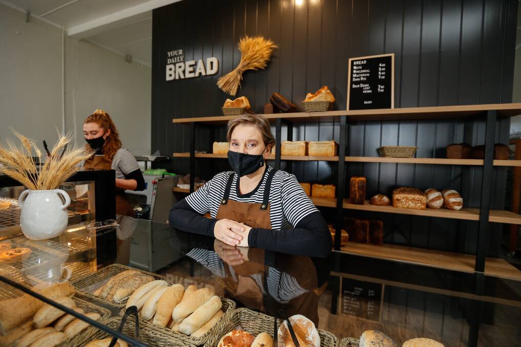 EXCITING DAY: The Freckled Duck owner Prue Keane was kept busy all Tuesday when the bakery opened for the first time in Allansford. Picture: Anthony Brady