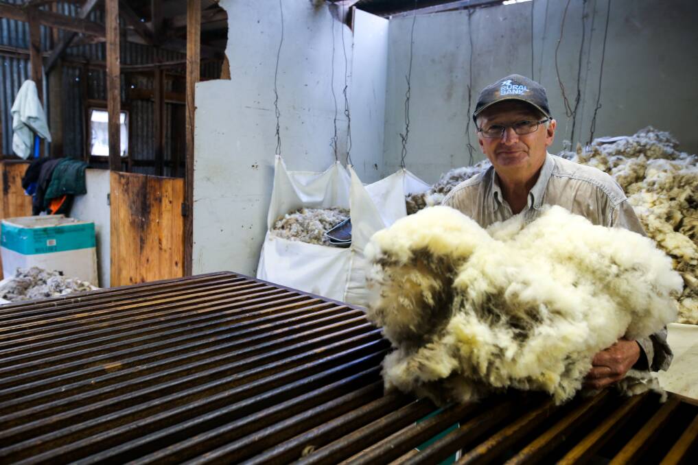 WIN: St Helens wool producer David Rowbottom has been recognised for his contribution to the Australian wool Industry. Picture: Rob Gunstone