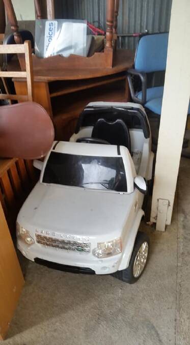 THEFT: The motorised Landrover Discovery was stolen from the Terang Op Shop.
