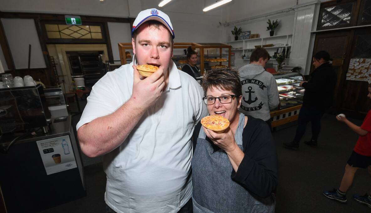 SLICE OF SUCCESS: Brad Burkitt and Gaye McVilly from Terang Country Bakery have been in the town for eight months and are looking forward to an expansion. Picture: Morgan Hancock