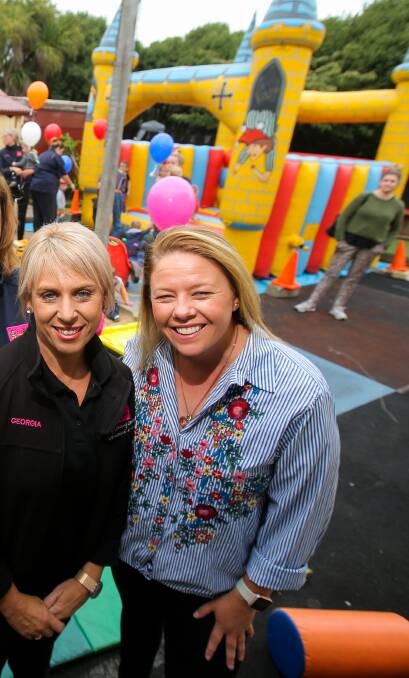 PRIVILEGE: Honeypot childcare centre's founder and co-cowner Georgia Fleming, and co-owner Bec Perry. Ms Fleming says it's a rewarding job.