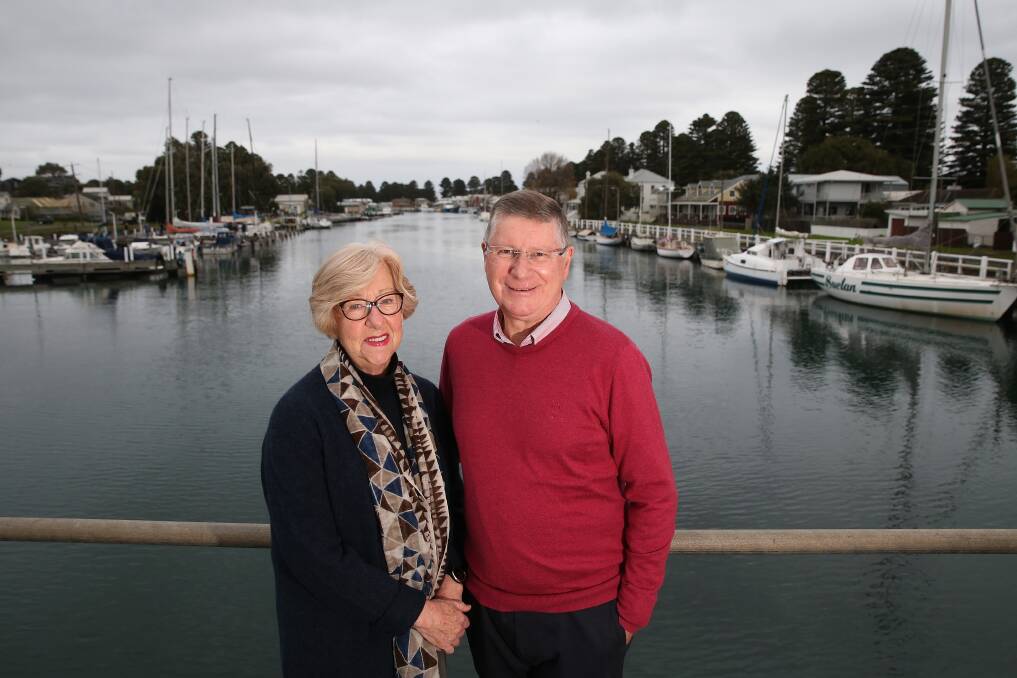 RECOGNITION: Denis Napthine with his wife Peggy in Port Fairy. Picture: Mark Witte