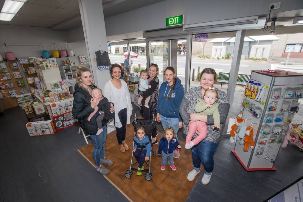 BETTER ACCESS: Mothers and their bubs will have easier access to the Warrnambool Breastfeeding Centre, pictured Nadia Brown, Arlie Harman, 14 months, Sarah Askew, Lauren Jones, Charlotte Jones, 10 months, Jack Jones, 3, Kerrie Hutchins, Delaney Hutchins, 2, Courtney Rowe and Lottie Rowe, 1. Picture: Christine Ansorge