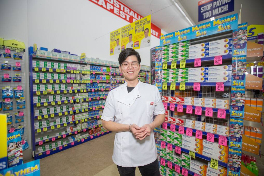 DEMAND: Chemist Warehouse pharmacist Min Jeon is waiting to hear from his supplier of when more flu vaccines are available. Picture: Christine Ansorge