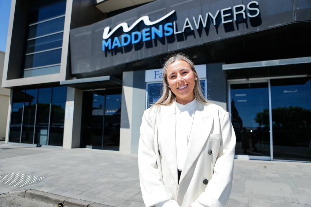 Warrnambool lawyer Georgia Collins has been recognised for finishing in the top three per cent of Deakin University Bachelor of Laws undergraduates. Picture by Anthony Brady