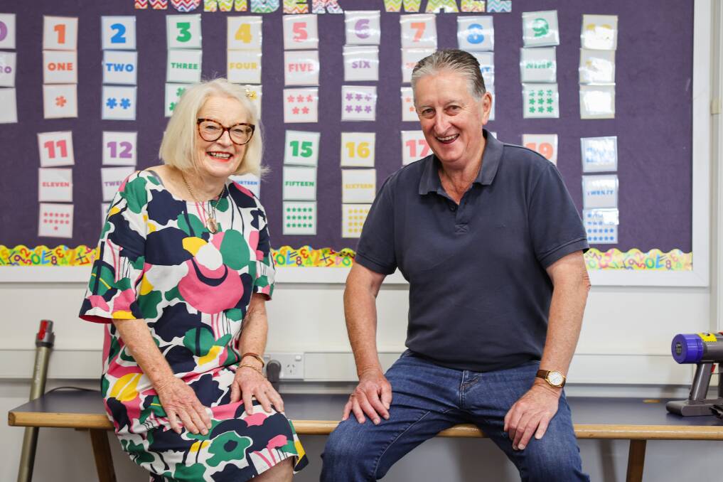 Warrnambool's St Pius X Primary School long-serving teachers Jan Nolan and Mick Sully retired on Monday, December 18, 2023. Picture by Sean McKenna