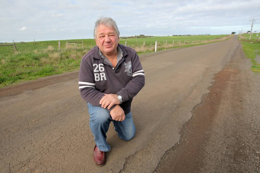 Not wide enough: Moyne Shire councillor Jim Doukas has called for improvements to a Yangery intersection. Picture: Amy Paton