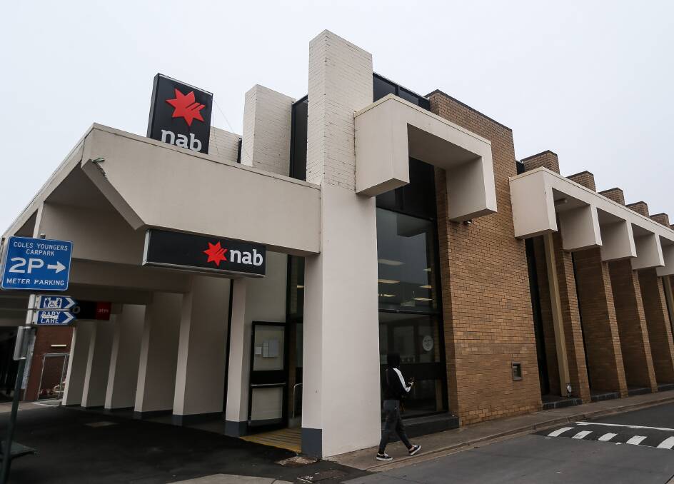 Commitment: Warrnambool's National Australia Bank branch in Koroit Street is one of eight in the south-west that will remain open until at least January 2021. Picture: Anthony Brady