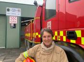 Fine example: Port Campbell CFA brigade captain Katy Millard is the first female in its history to take on the top job. The mum-of-three is also a volunteer lifeguard with the Port Campbell Surf Lifesaving Club.