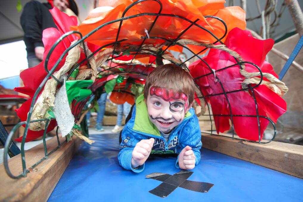 Drawcard: Warrnambool's Evan Pye, 3, at last year's Fun4Kids Festival.  Accommodation providers are calling for more winter activities for families. 