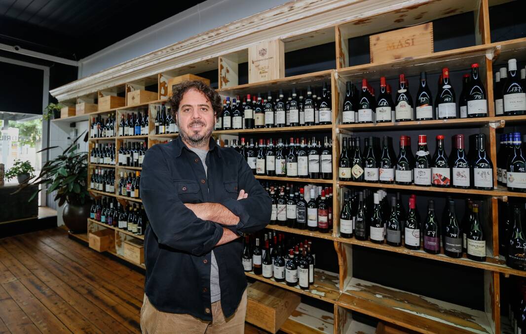 Homecoming: Tendril Wine Store owner Andrew Phillpot has opened a new business in Warrnambool's Fairy Street. Picture: Anthony Brady