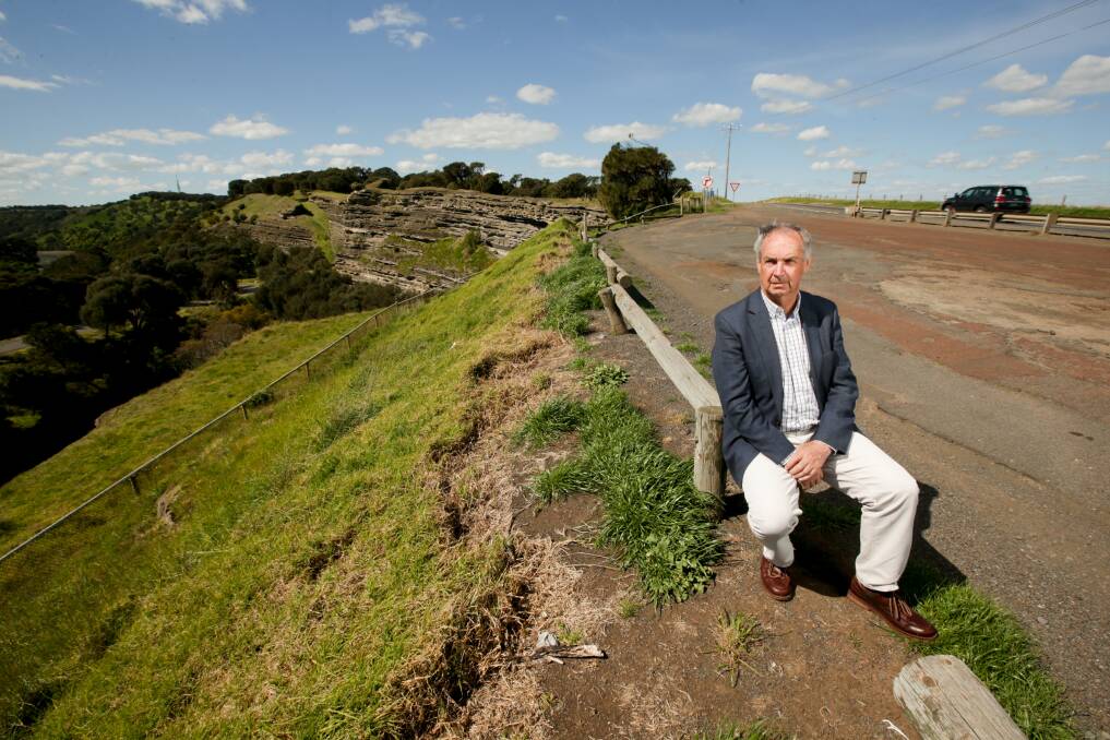 No change: Moyne Shire councillor and former Western Victoria MP James Purcell has been proposing swapping Tower Hill's entry and exit points for at least five years. He is disappointed it hasn't been adopted in the current works.