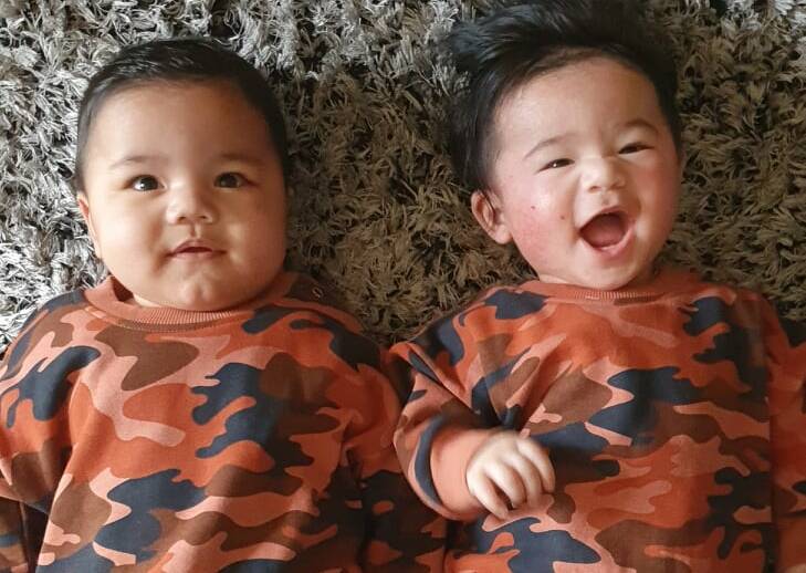 Shortage: Warrnambool twins Boston and Bently Whitton's mum Emily has been told they will have to wait until 2023 for a childcare place at one city centre. 