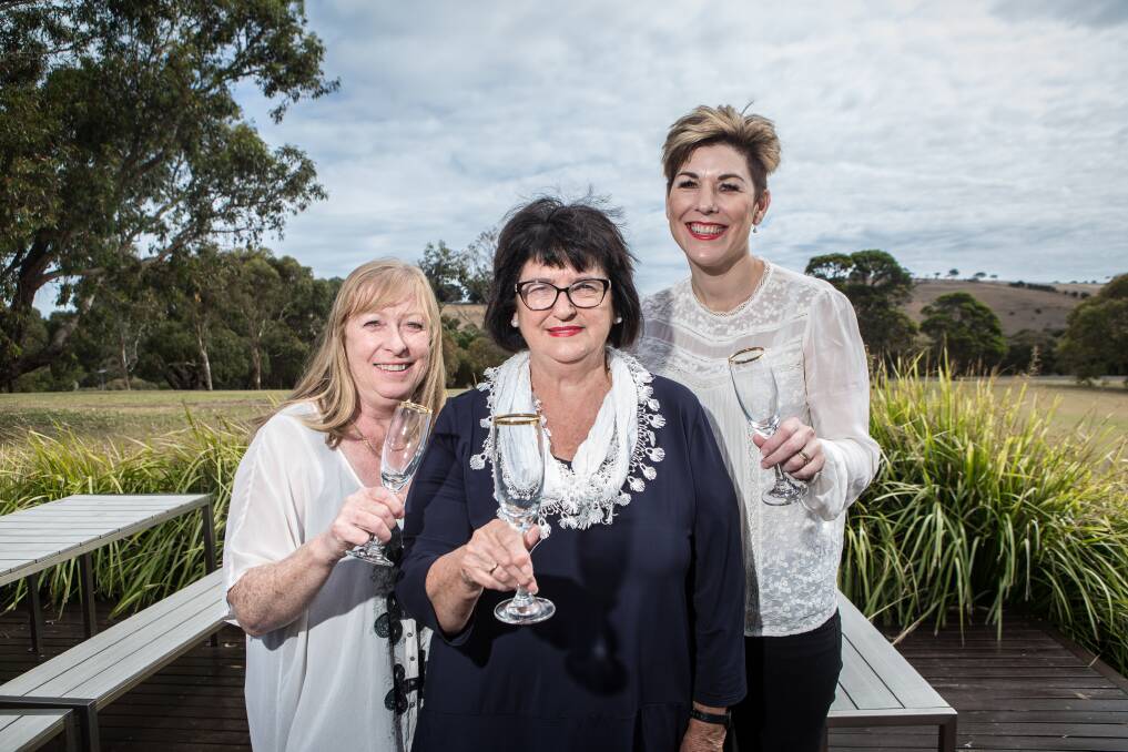 Fundraising fun: Warrnambool Daybreak Rotary members Jan Read, Jenny Turner and Sue Cassidy are excited about the Warrnambool Daybreak Rotary Club's Long Lunch. Picture: Christine Ansorge