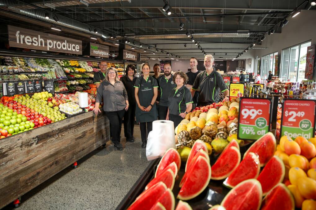 Finally: The Daly's Fresh Marketplace IGA team celebrate the opening of the new Koroit supermarket site which opened on Wednesday. The new build has created 45 new jobs for the town. Picture: Morgan Hancock