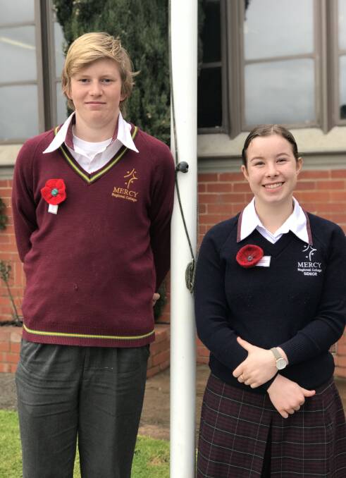 Passion: Mercy Regional College students Patrick Ryan and Erin McLean have returned from study tours as part of the Spirit of ANZAC prize. 