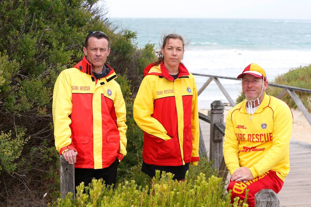 Safe: Warrnambool Surf Life Saving nipper director Clint Joseph, club captain Josephine McDowall and president John McNeil.