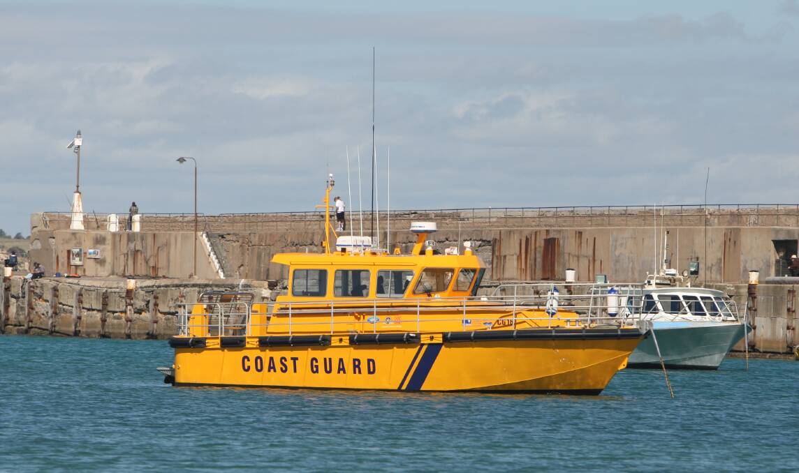 Coastguard respond: Three fisherman were rescued off the coast of Warrnambool on Saturday after their boat experienced mechanical failure.