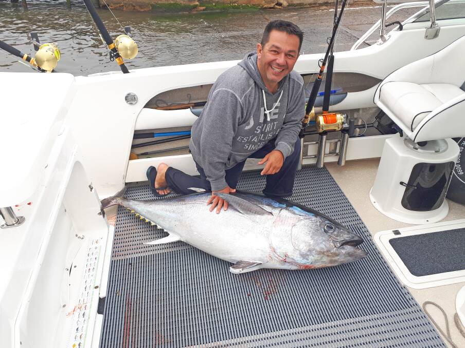 Proud: Anglers will be keen to land a big barrel as Portland's Hooked on Tuna fishing competition kicks off on Saturday and continues on Sunday.