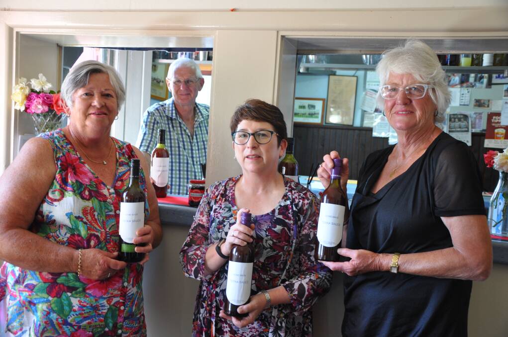 Kirky cooks: (left) Marlene Lenehan, Lindy (Midge) Hirniak and Jan Morgan with Kirkstall Hotel publican Tony Houlihan are selling homemade sauces, chutneys and jams to raise money for local charities. Picture: Anne Maree Maguire 