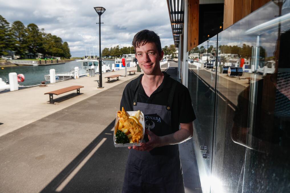 Fresh: The Wharf head chef Sean Malady was forced to sell more than 120 kilograms of seafood on Saturday after lockdown 5.0 was announced. Picture: Morgan Hancock