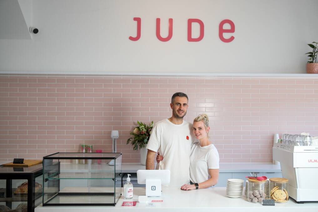 Fresh: Mitch Warburton and Leah Habel have opened a new café in Warrnambool called Jude. It opened this week. Picture: Morgan Hancock
