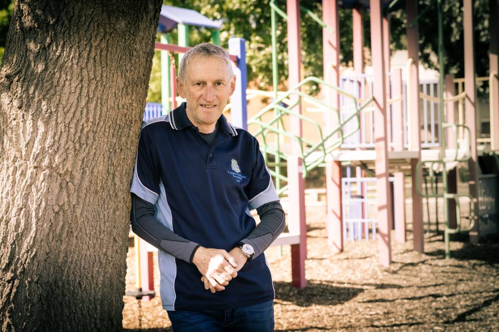St Joseph's Primary School's Mark Hyland is retiring after 45 years working in education. It's estimated he's taught more than 1200 children over the years. Picture by Sean McKenna