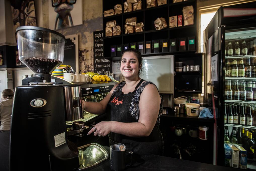 Helpful: Bohemia Cafe front of house attendant and teacher's assistant Dakota Wake is keeping her future prospects open after speaking to a careers coach at Warrnambool's Skills and Jobs Centre. Picture: Christine Ansorge