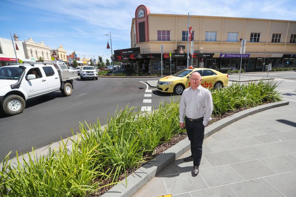 Future-proof: Warrnambool City councillor Peter Hulin believes the city's "massive" nature strips could be better used for indent parking providing free spaces for workers. Picture: Morgan Hancock