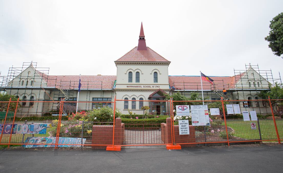 Preserving the past: Warrnambool Primary School is undergoing major works during the summer holidays. Picture: Christine Ansorge