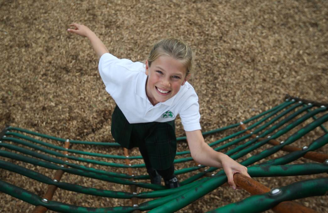 Active: St Patrick's Primary School Koroit student Claudia Tutt, 11, could be one of the 2500 students to participate in a Great South Coast Health Behaviours Study. Picture: Morgan Hancock