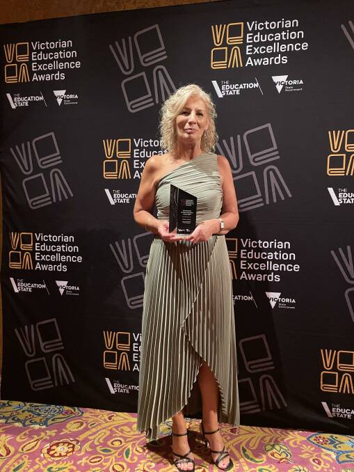 Warrnambool West Primary School principal Clare Monk was named outstanding primary principal at the 2023 Victorian Education Excellence Awards on Friday night. Picture supplied