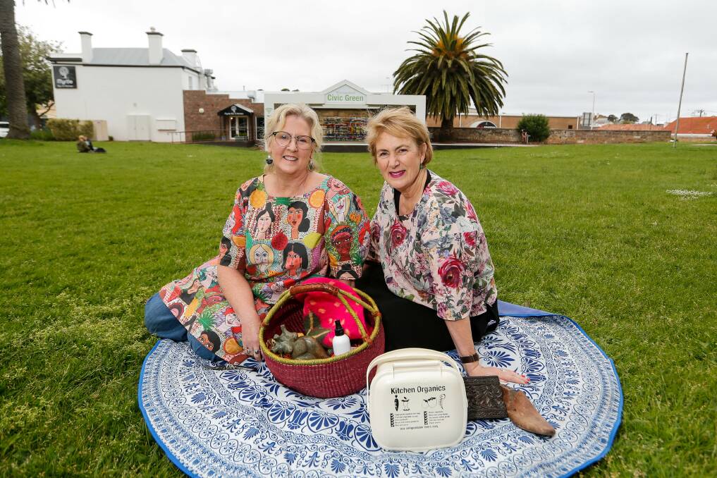 Kerry Lee and Dianne Brown will host the Warrnambool Christmas Markets on the Civic Green on Sunday. Picture by Anthony Brady