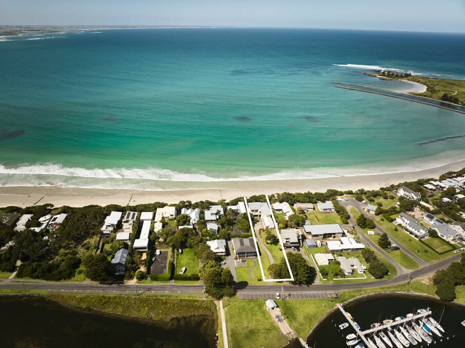 The sale of an exclusive Port Fairy beachfront home with stunning 180-degree panoramic East Beach views has set a new record for the town. Picture supplied